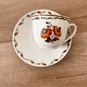 Rare Vintage Royal Copenhagen Hand Painted "Morgenfrue" Tea Cup & Saucer‎ Set